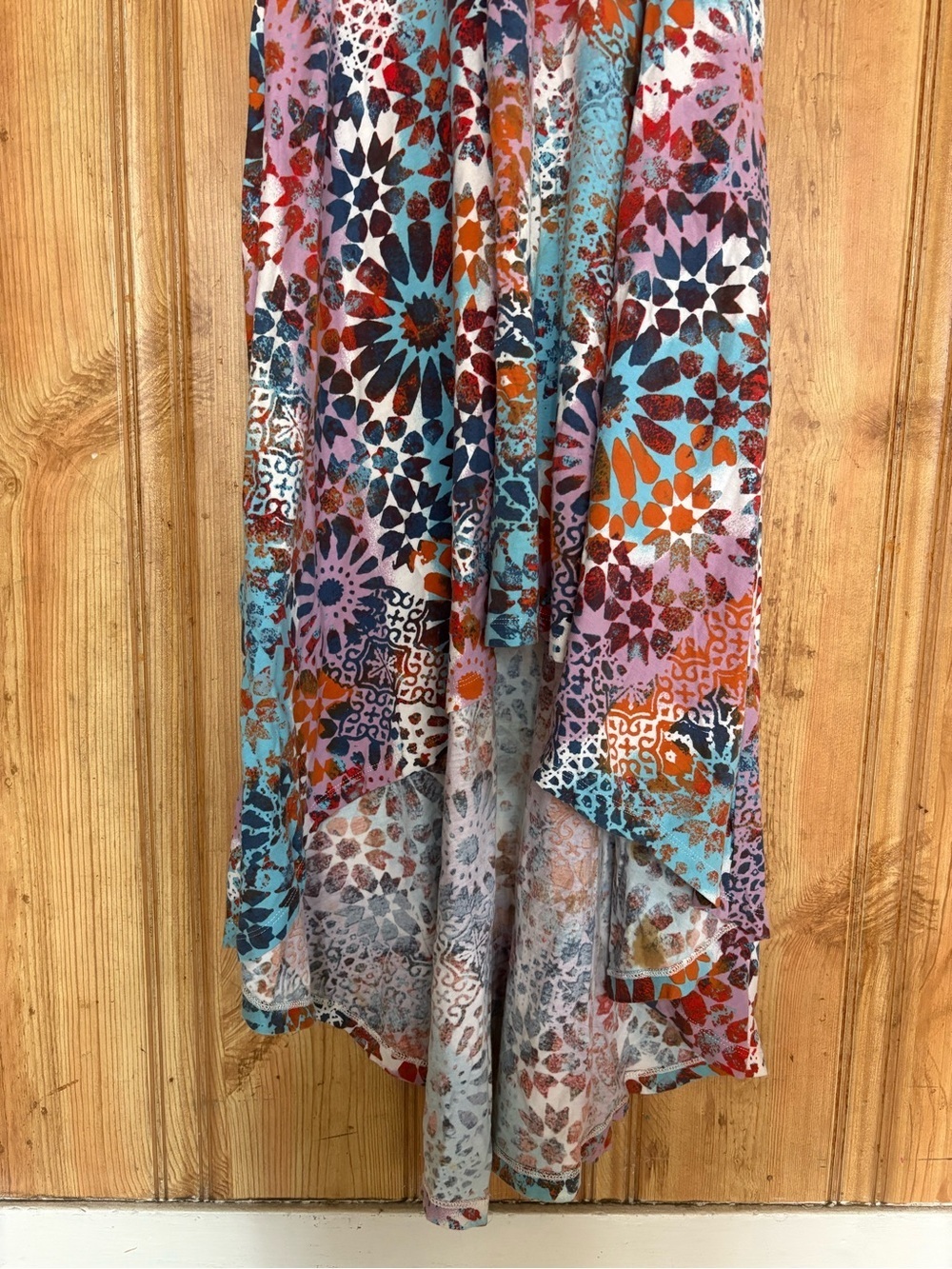 Multicolor Floral Hi-Low Sundress with Spaghetti Straps Size S - Picture 5 of 9
